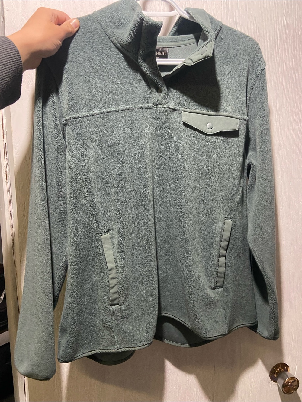 32 Degrees Heat Super Soft Pullover Sweater with Snap Cowl Neck & Pockets